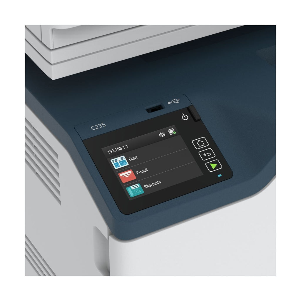 Xerox C235 A4 22 ppm Copia/Stampa/Scansione/Fax wireless con stampa fronte/retro PS3 PCL5e/6 ADF 2 vassoi Totale 251 fogli [C235V_DNI]