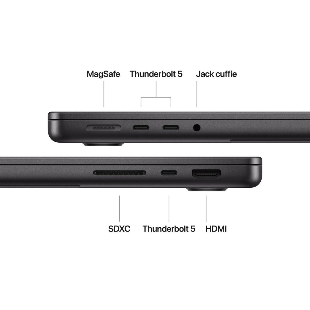 Apple MacBook Pro 14": Chip M4 Max con cpu 14 core e gpu 32 core, 1TB SSD - Nero siderale [MX2K3T/A]
