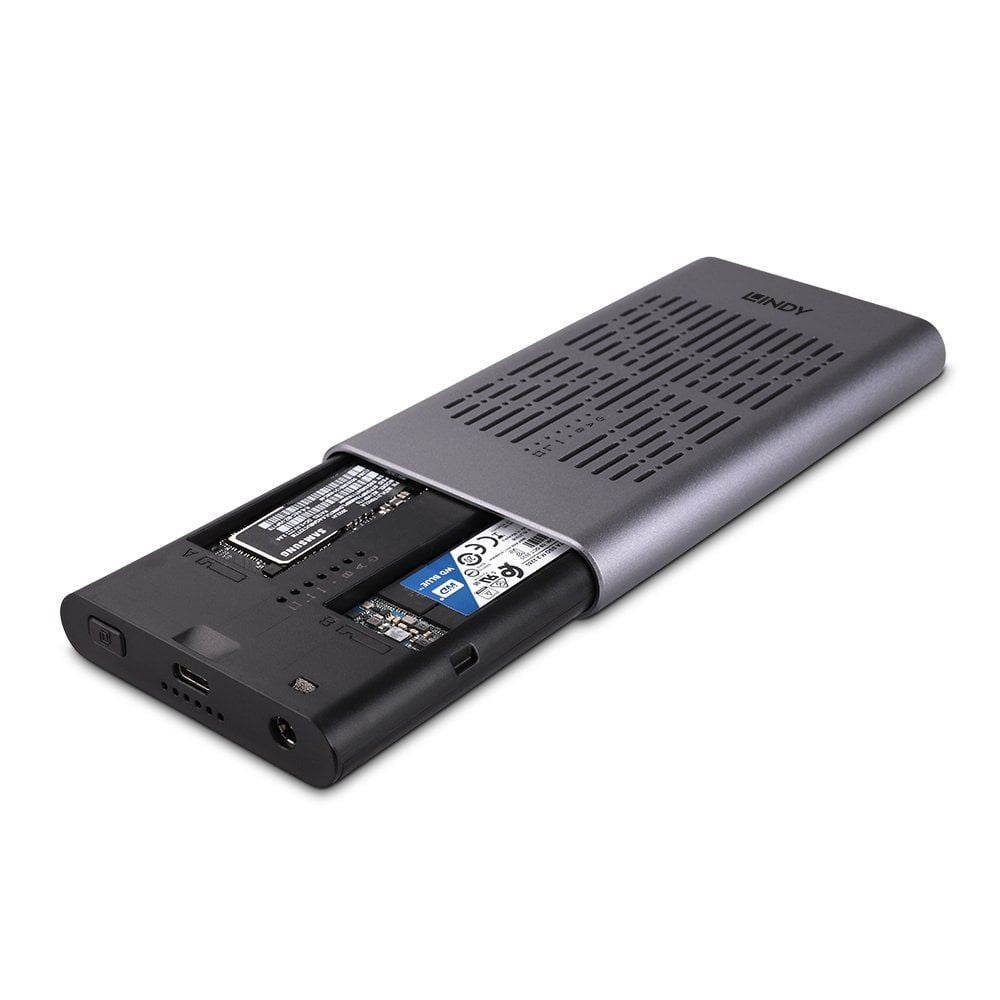 Lindy 43382 contenitore di unità di archiviazione Box esterno SSD Argento M.2 [LINDY43382]