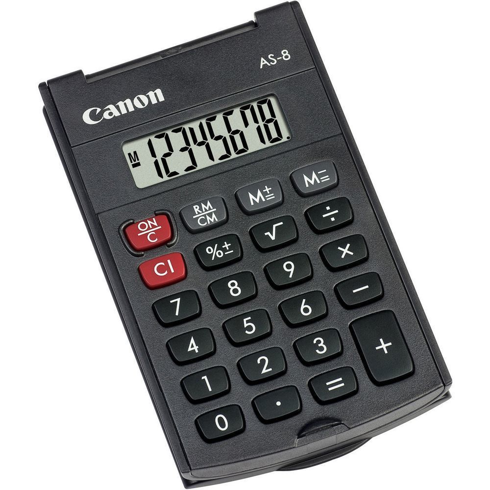 Canon AS-8 calcolatrice Tasca Calcolatrice con display Grigio [4598B001]