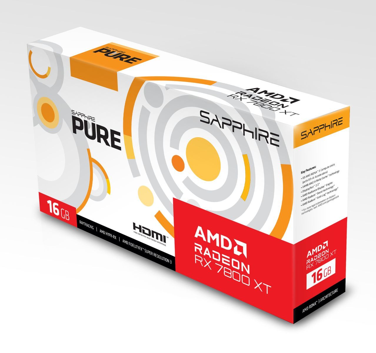 Sapphire PURE Radeon RX 7800 XT AMD 16 GB GDDR6 [11330-03-20G]