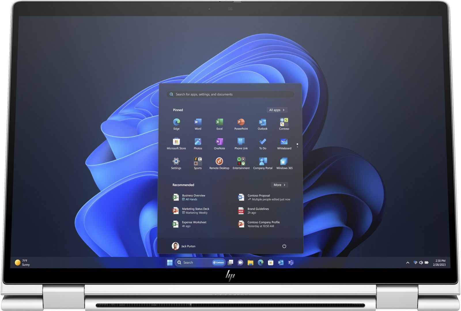 HP Elite x360 1040 G11 Intel Core Ultra 7 155H Ibrido (2 in 1) 35,6 cm (14") Touch screen 2.8K 16 GB LPDDR5-SDRAM 1 TB SSD Wi-Fi 6E (802.11ax) Windows 11 Pro Argento [9G0J9ET#ABZ]