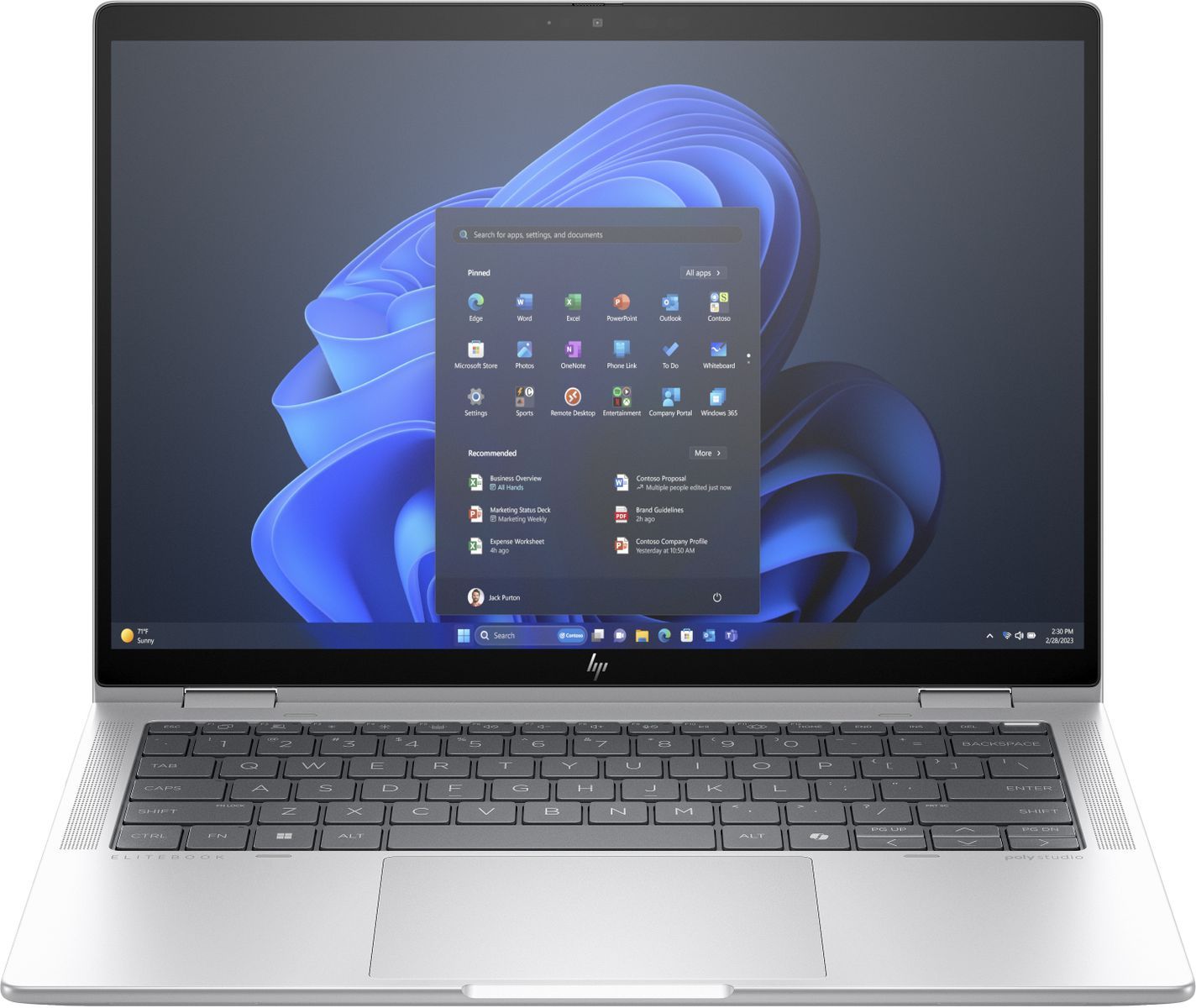 HP Elite x360 1040 G11 Intel Core Ultra 7 155H Ibrido (2 in 1) 35,6 cm (14") Touch screen 2.8K 16 GB LPDDR5-SDRAM 1 TB SSD Wi-Fi 6E (802.11ax) Windows 11 Pro Argento [9G0J9ET#ABZ]