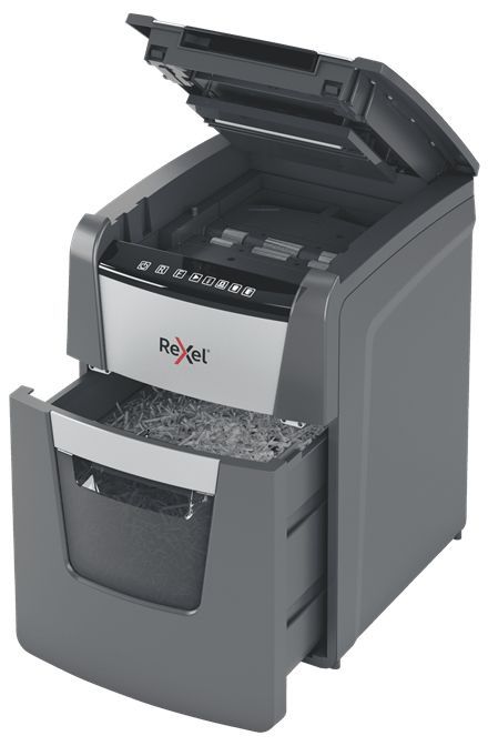 Rexel Optimum AutoFeed+ 100X distruggi documenti Triturazione incrociata 55 dB 22 cm Nero, Grigio [2020100XEU]