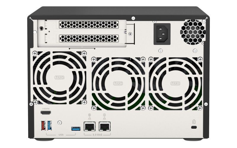 QNAP TVS-675 NAS Tower ZhaoXin KaiXian KX-6000 KX-U6580 8 GB DDR4 0 TB QuTS hero Nero [TVS-675-8G]