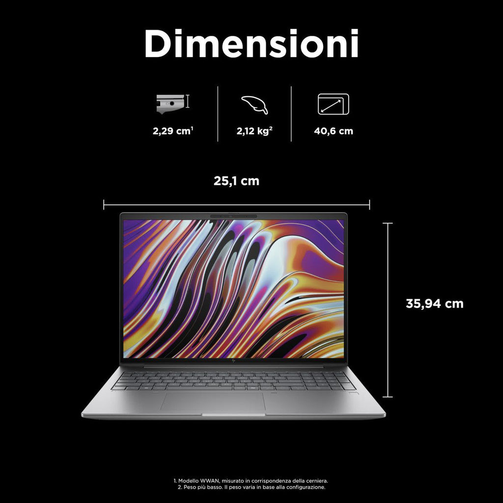 HP ZBook Power 16 G11 A AMD Ryzen 7 8845HS Workstation mobile 40,6 cm (16") WUXGA 32 GB DDR5-SDRAM 1 TB SSD NVIDIA RTX A1000 Wi-Fi 6E (802.11ax) Windows 11 Pro Grigio [A3YZ6ET#ABZ]