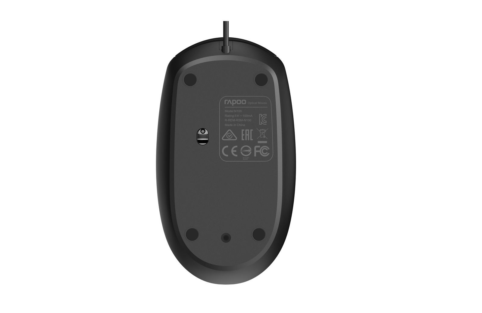 Rapoo N100 mouse Ambidestro USB tipo A Ottico 1600 DPI [18050]