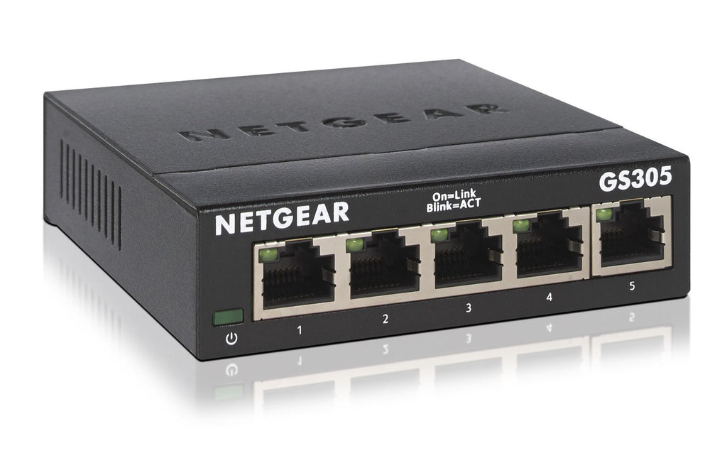 NETGEAR GS305 Non gestito L2 Gigabit Ethernet (10/100/1000) Nero [GS305-300PES]