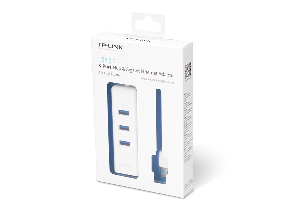 TP-Link UE330 replicatore di porte e docking station per laptop Cablato USB 3.2 Gen 1 (3.1 Gen 1) Type-A Bianco [UE330]