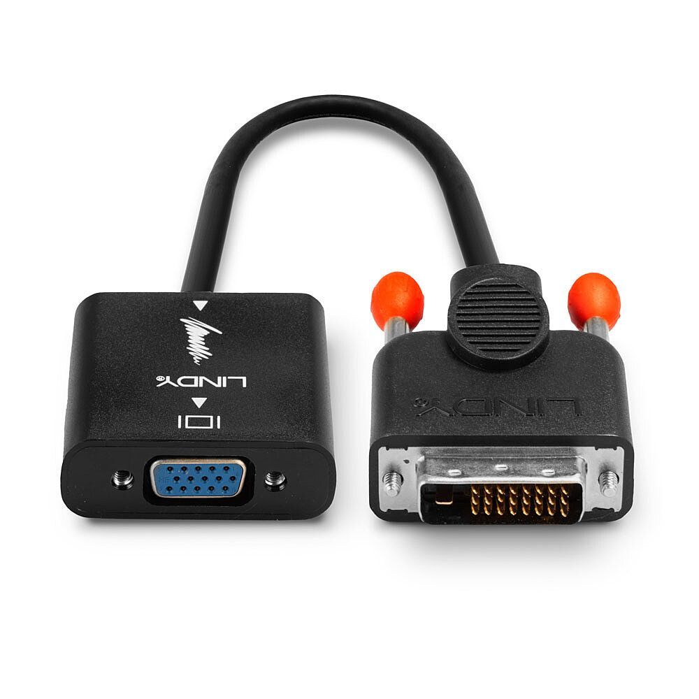 Lindy 38189 cavo e adattatore video 0,1 m DVI-D VGA (D-Sub) Nero [LINDY38189]