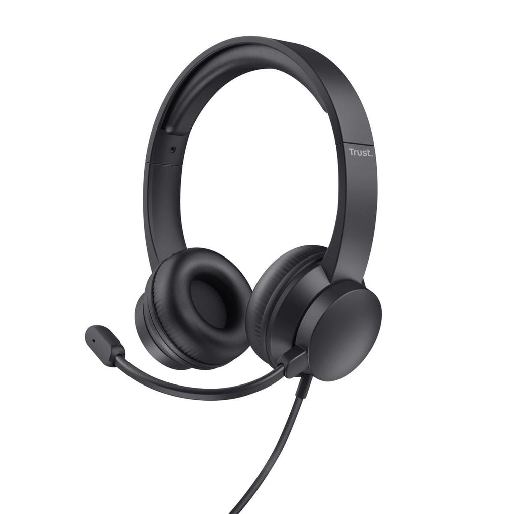 Trust HS-150 Auricolare Cablato A Padiglione Ufficio Nero [25333]