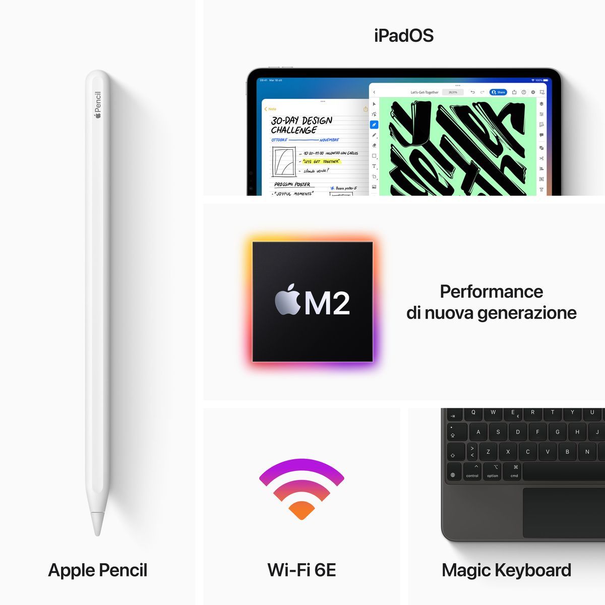 Apple iPad 11 Pro Wi-Fi 2TB - Grigio Siderale [MNXM3TY/A]