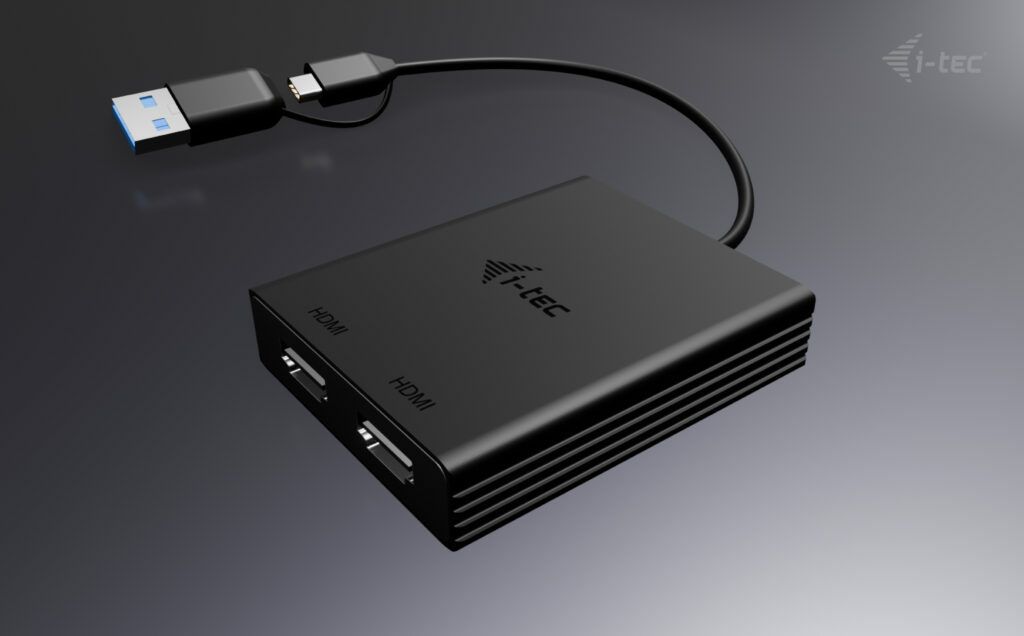 i-tec USB-A/USB-C Dual 4K/60 Hz HDMI Video Adapter [CADUAL4KHDMI]