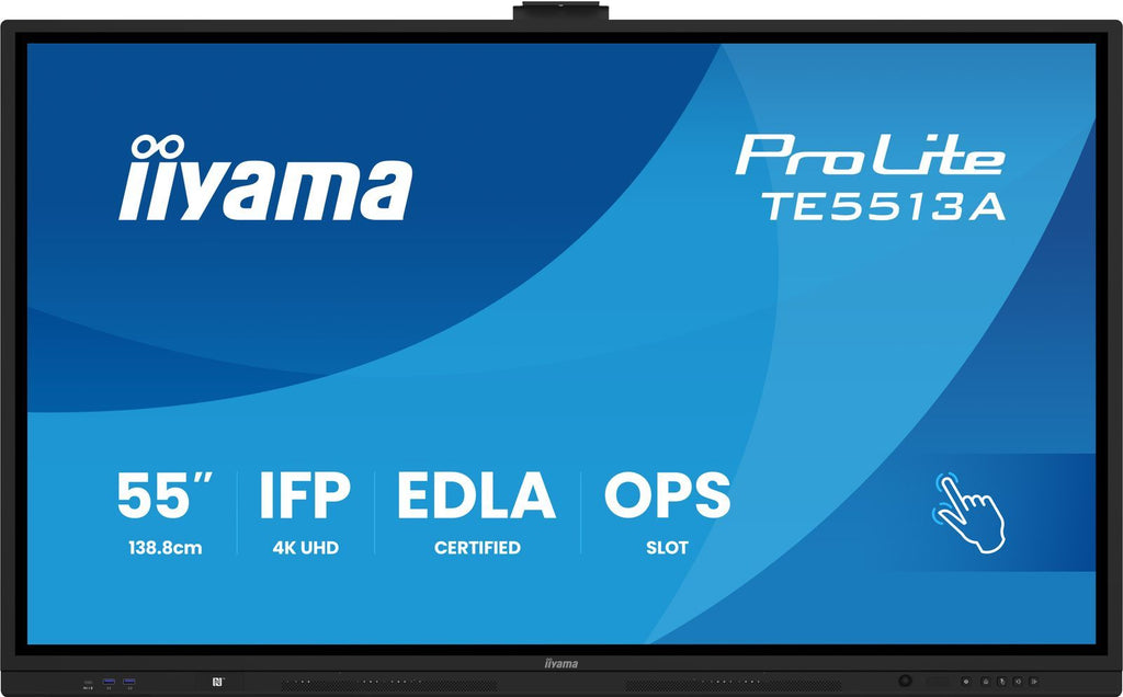 iiyama TE8613A-B1AG visualizzatore di messaggi Pannello piatto interattivo 2,17 m (85.6") Wi-Fi 450 cd/m 4K Ultra HD Nero Touch screen Processore integrato Android 18/7 [TE8613A-B1AG]