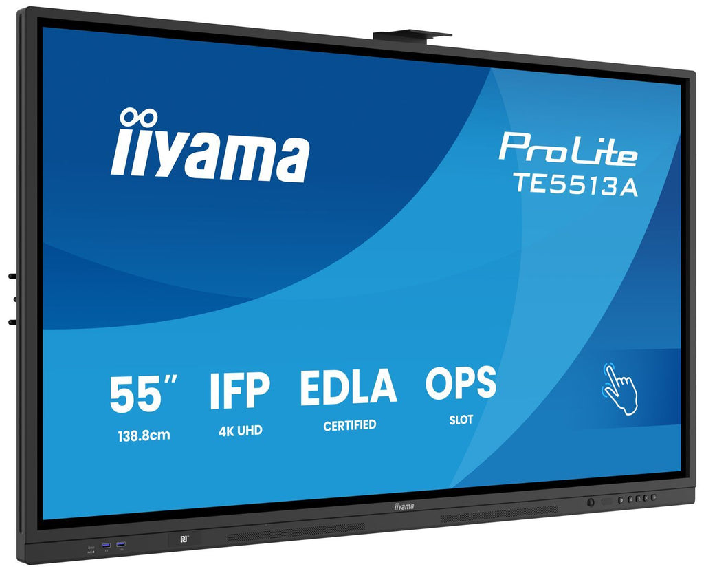 iiyama TE8613A-B1AG visualizzatore di messaggi Pannello piatto interattivo 2,17 m (85.6") Wi-Fi 450 cd/m 4K Ultra HD Nero Touch screen Processore integrato Android 18/7 [TE8613A-B1AG]