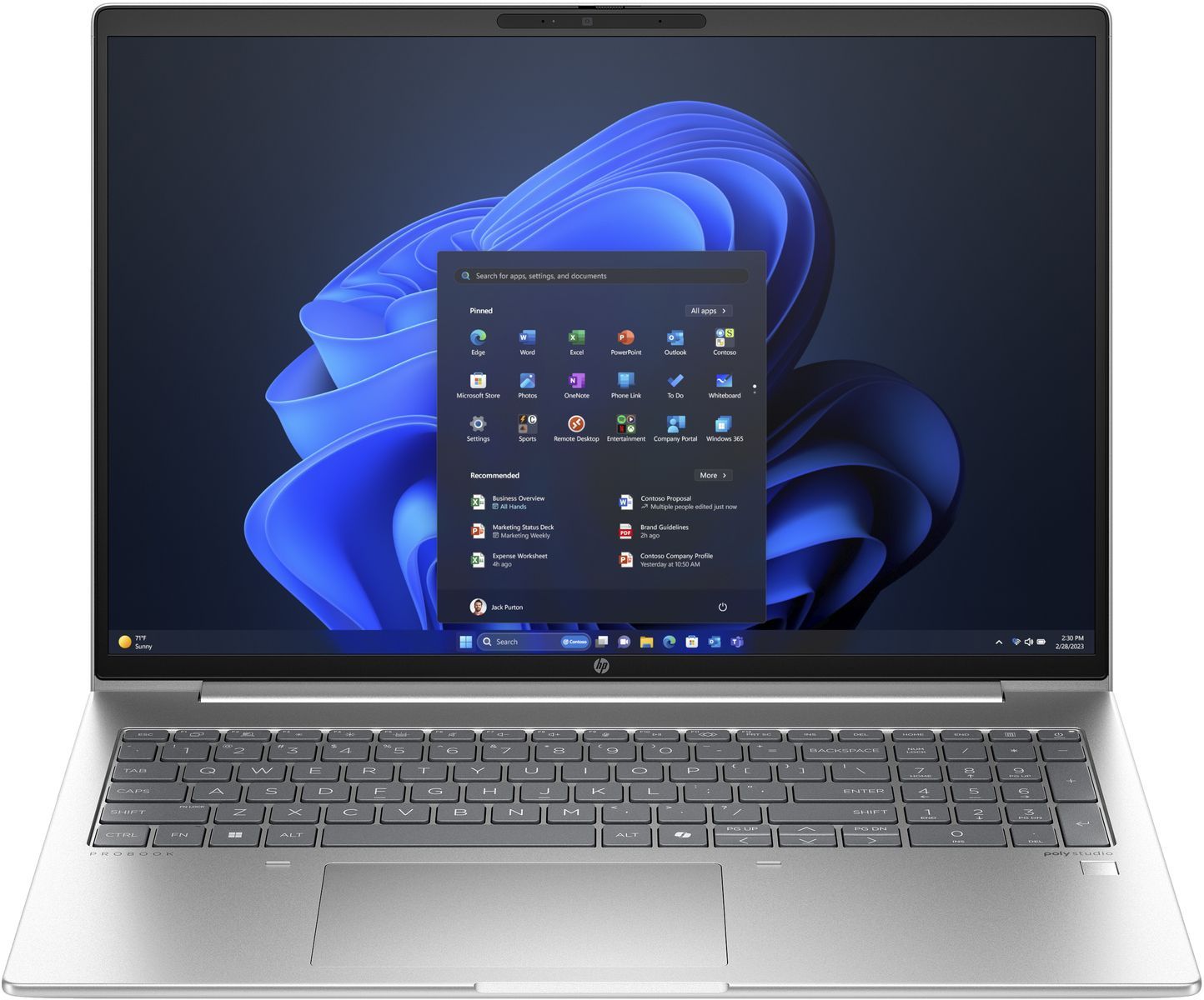 HP ProBook 460 G11 Intel Core Ultra 5 125U Computer portatile 40,6 cm (16") WUXGA 8 GB DDR5-SDRAM 512 GB SSD Wi-Fi 6E (802.11ax) Windows 11 Pro Argento [9Y7B3ET#ABZ]