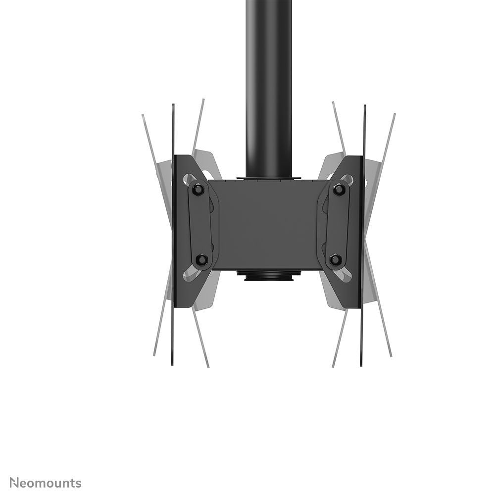 Neomounts CL35-340BL22 Supporto a soffitto per doppio monitor/TV 23-42" - alt. 106-156 cm [CL35-340BL22]