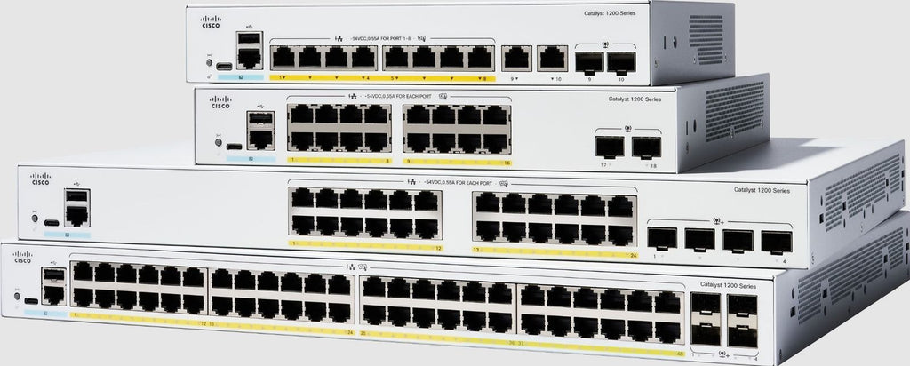 Cisco Catalyst 1200 Gestito L2 Gigabit Ethernet (10/100/1000) Supporto Power over Ethernet (PoE) Grigio [C1200-16P-2G]