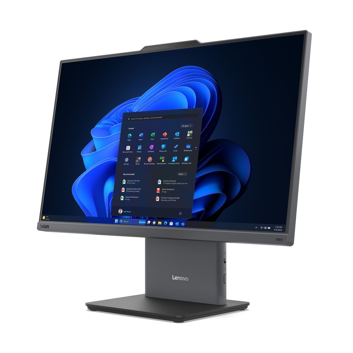 Lenovo ThinkCentre neo 50a 24 Gen 5 U300 60,5 cm (23.8") 1920 x 1080 Pixel PC All-in-one 8 GB DDR5-SDRAM 512 GB SSD Windows 11 Pro Wi-Fi 6 (802.11ax) Grigio [12SC0035IX]