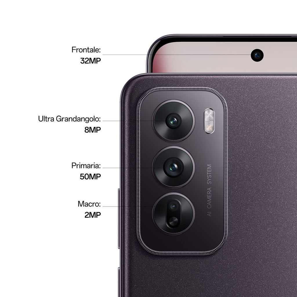 OPPO Reno12 5G AI Smartphone, Tripla fotocamera 50+8+2MP, Selfie 32MP, Display 6.7 120HZ AMOLED FHD+, 5000mAh, RAM 24 GB (12+12) + ROM 256GB, [Versione Italia], Black Brown [110010233902]