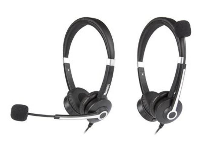 Hamlet HHEADM-UJS cuffia e auricolare Cablato A Padiglione Ufficio USB tipo A Nero [HHEADM-UJS]