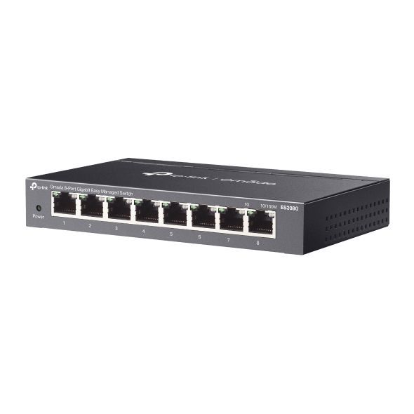 TP-Link ES208G switch di rete Gestito Gigabit Ethernet (10/100/1000) Nero [ES208G]