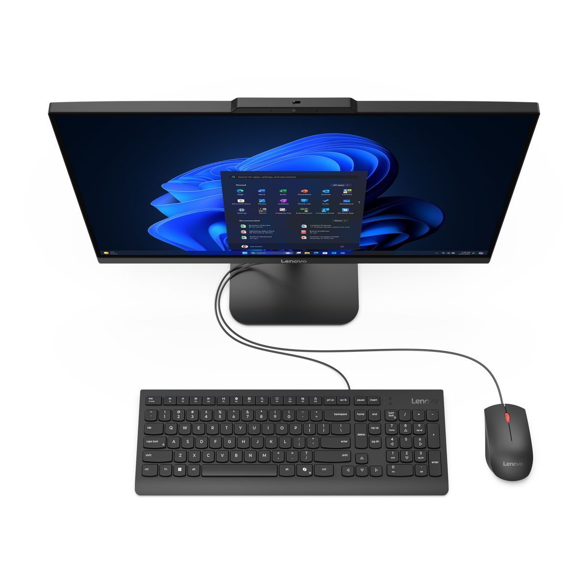 Lenovo V100 Intel N N100 60,5 cm (23.8") 1920 x 1080 Pixel PC All-in-one 8 GB DDR4-SDRAM 512 GB SSD Windows 11 Pro Wi-Fi 6 (802.11ax) Nero [13BE001JIX]