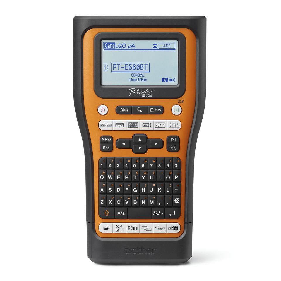 Brother PT-E560BTSP stampante per etichette (CD) Trasferimento termico 180 x 180 DPI 30 mm/s Con cavo e senza cavo HSE/TZe Bluetooth QWERTY [PTE560BTSP]