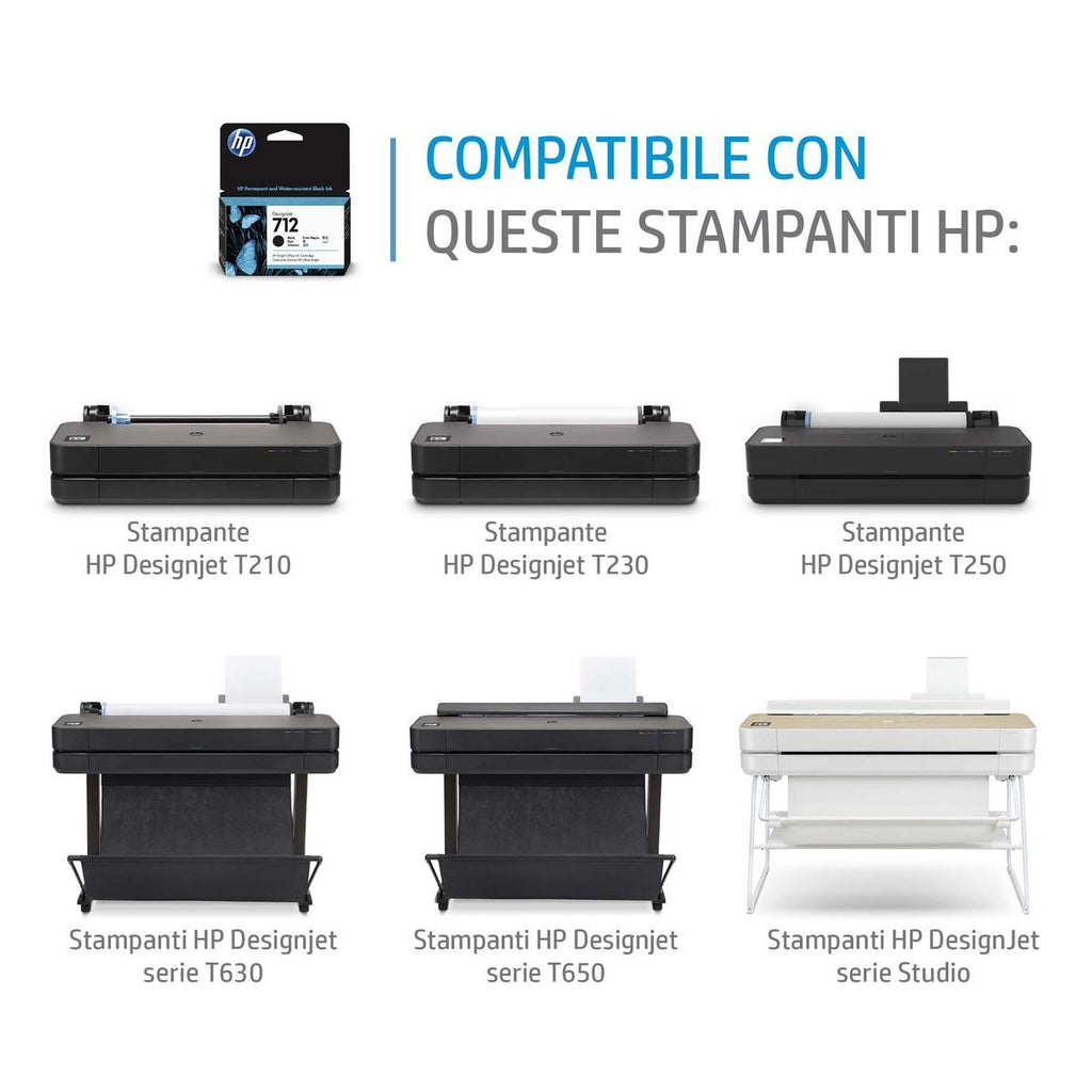 HP Confezione da 3 cartucce di inchiostro magenta originale DesignJet 712 da 29 ml [3ED78A]
