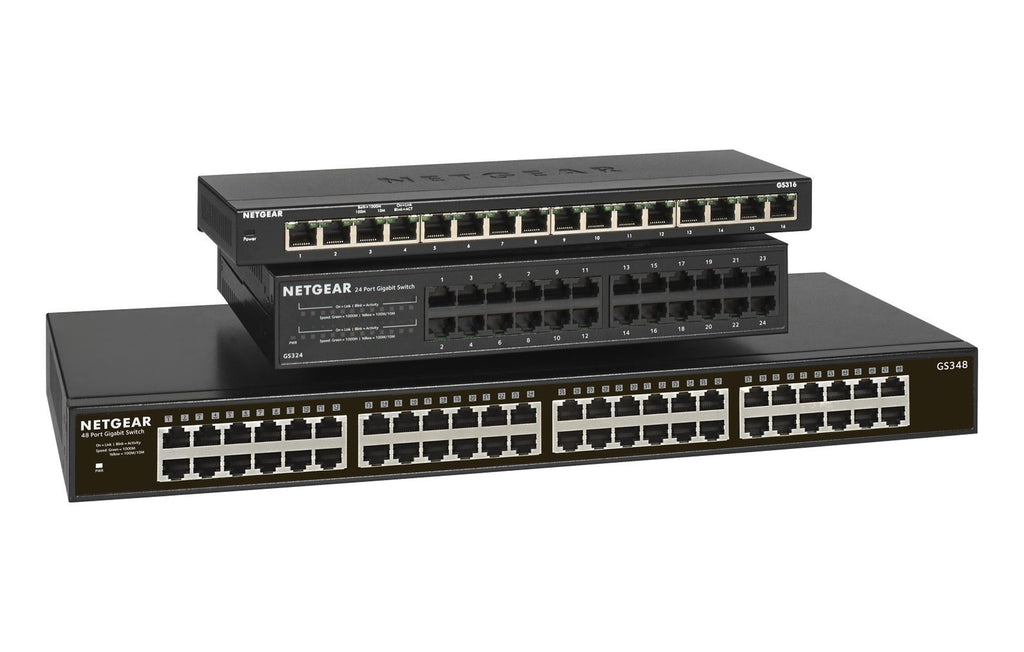 NETGEAR GS348 Non gestito Gigabit Ethernet (10/100/1000) 1U Nero [GS348-100EUS]