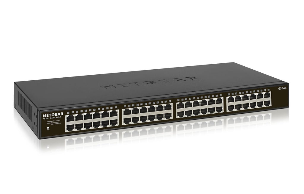 NETGEAR GS348 Non gestito Gigabit Ethernet (10/100/1000) 1U Nero [GS348-100EUS]