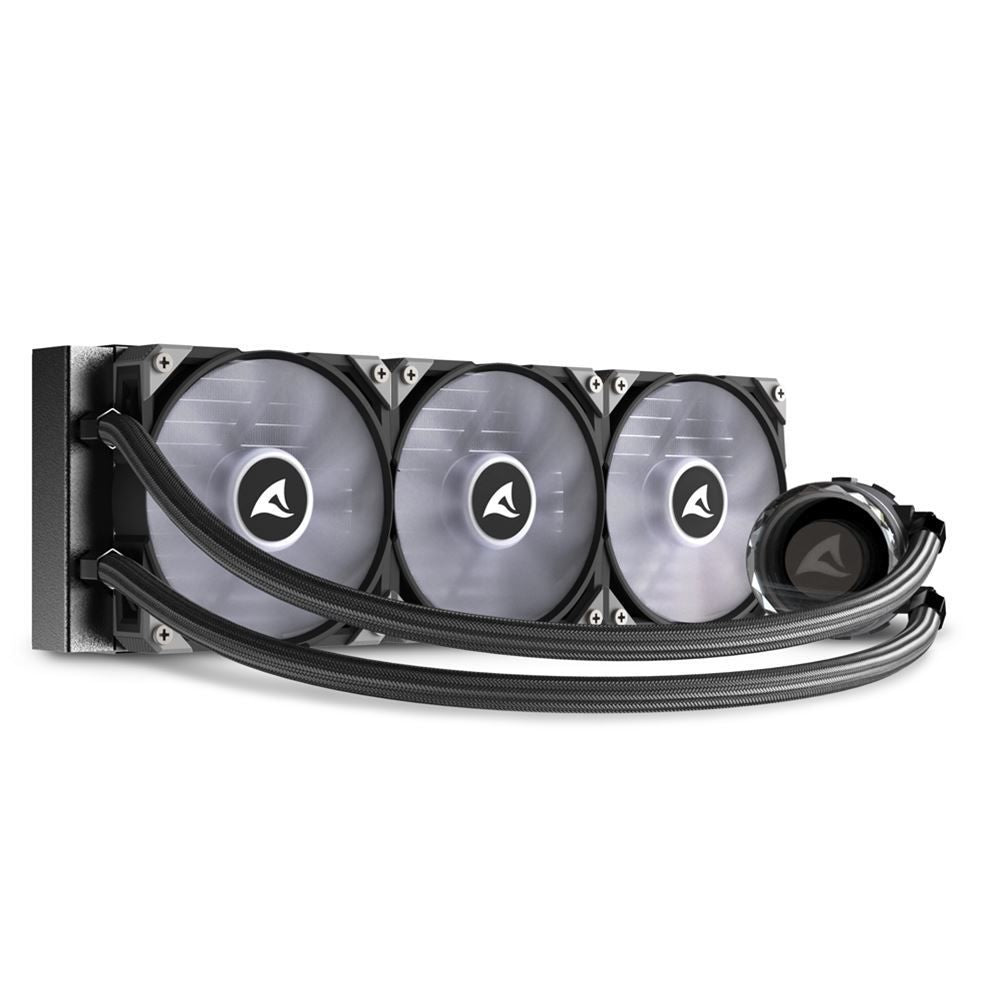 Sharkoon S90 RGB Case per computer, Processore Raffreddatore di liquidi tutto in uno 12 cm Nero 1 pz [S90RGB]