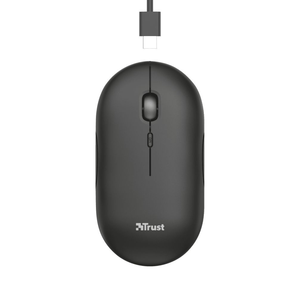 Trust Puck mouse Ufficio Ambidestro RF senza fili + Bluetooth Ottico 1600 DPI [24059]
