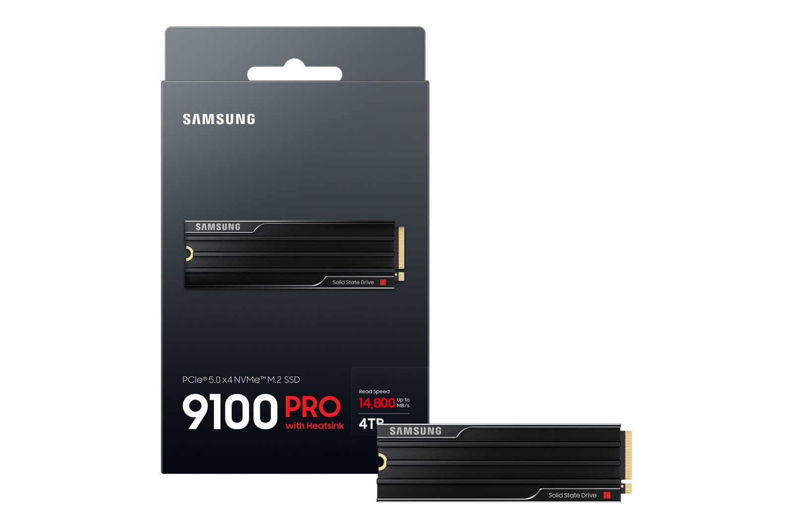Samsung 9100 PRO Heatsink PCIe 5.0 NVMe M.2 SSD - 4 TB [MZ-VAP4T0CW]