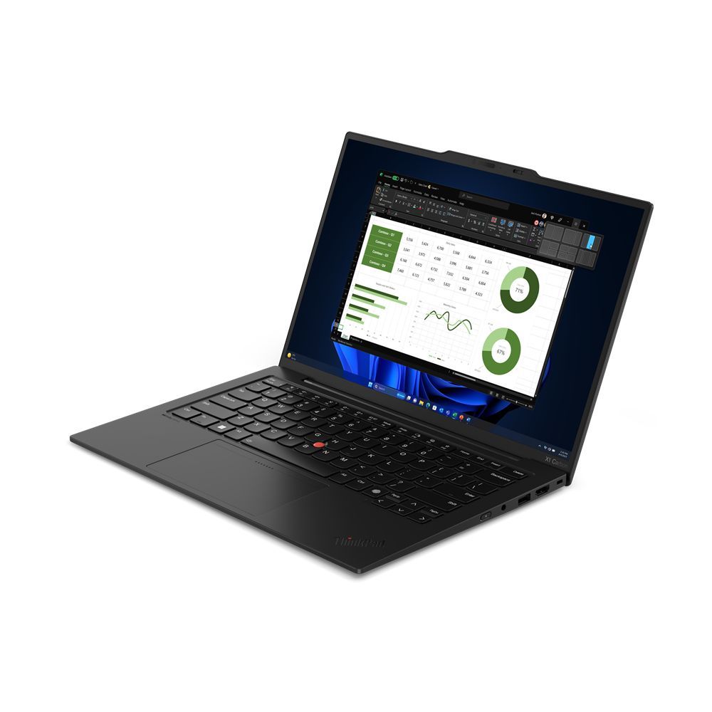 Lenovo ThinkPad X1 Carbon Intel Core Ultra 7 155U Computer portatile 35,6 cm (14") Touch screen 2.8K 32 GB LPDDR5x-SDRAM 1 TB SSD Wi-Fi 6E (802.11ax) Windows 11 Pro Nero [21KC006HIX]