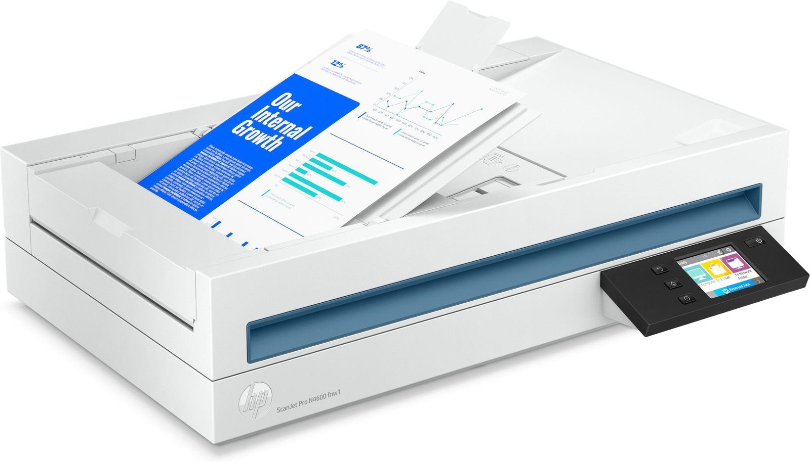 HP Scanjet Pro N4600 fnw1 Scanner piano e ADF 1200 x 1200 DPI A5 Bianco [20G07A#B19]