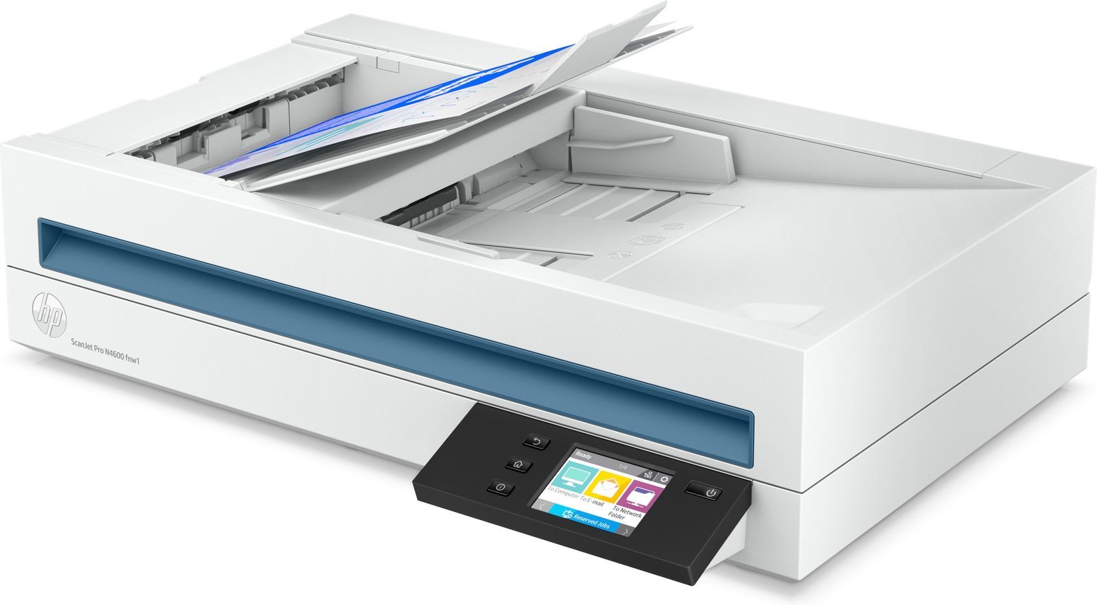 HP Scanjet Pro N4600 fnw1 Scanner piano e ADF 1200 x 1200 DPI A5 Bianco - Scatola aperta [20G07A#B19]