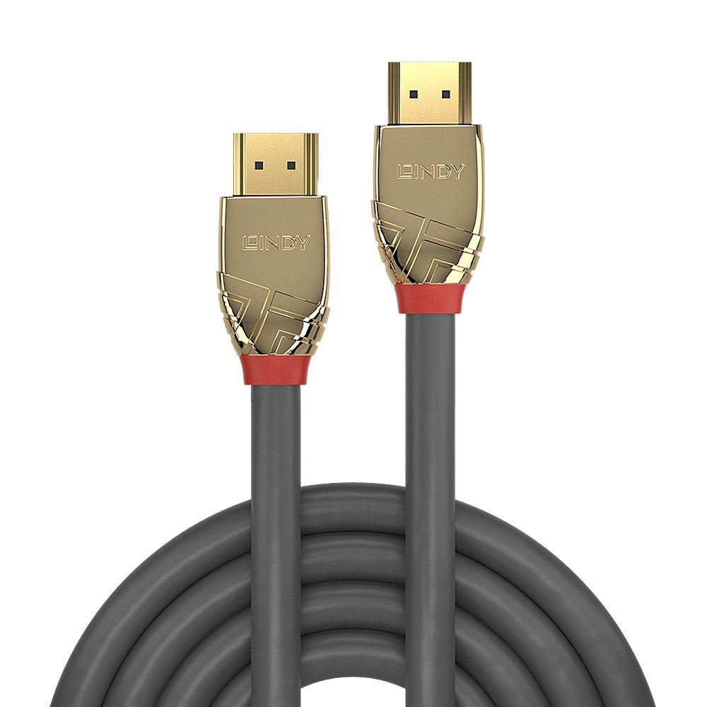 Lindy 37864 cavo HDMI 5 m HDMI tipo A (Standard) Oro, Grigio [LINDY37864]