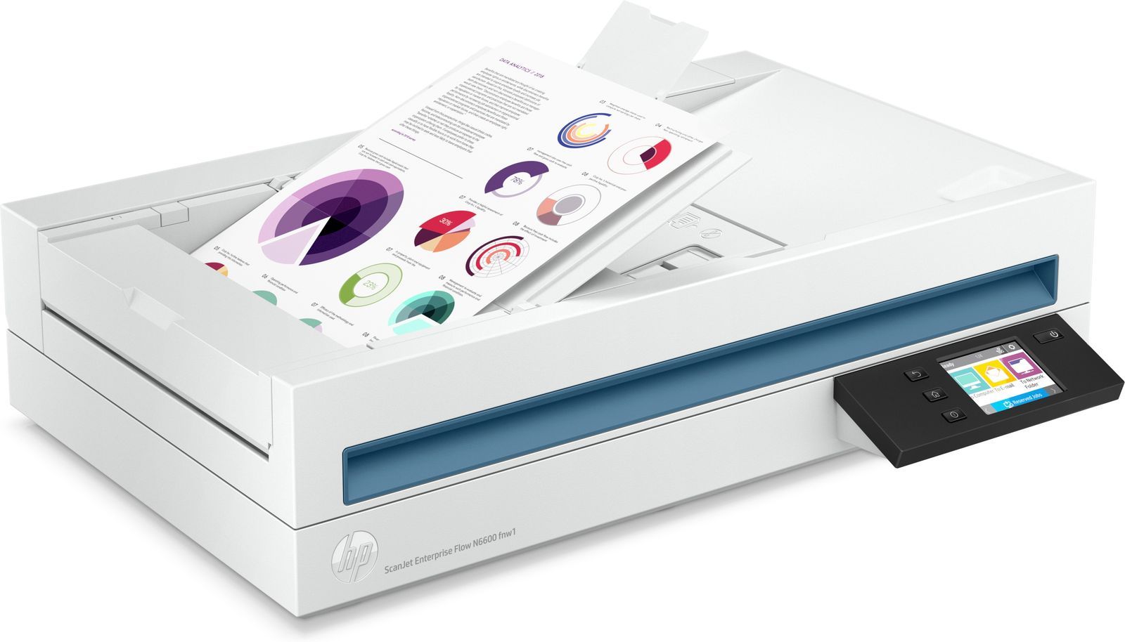 HP Scanjet Enterprise Flow N6600 fnw1 Scanner piano e ADF 1200 x 1200 DPI A4 Bianco [20G08A#B19]