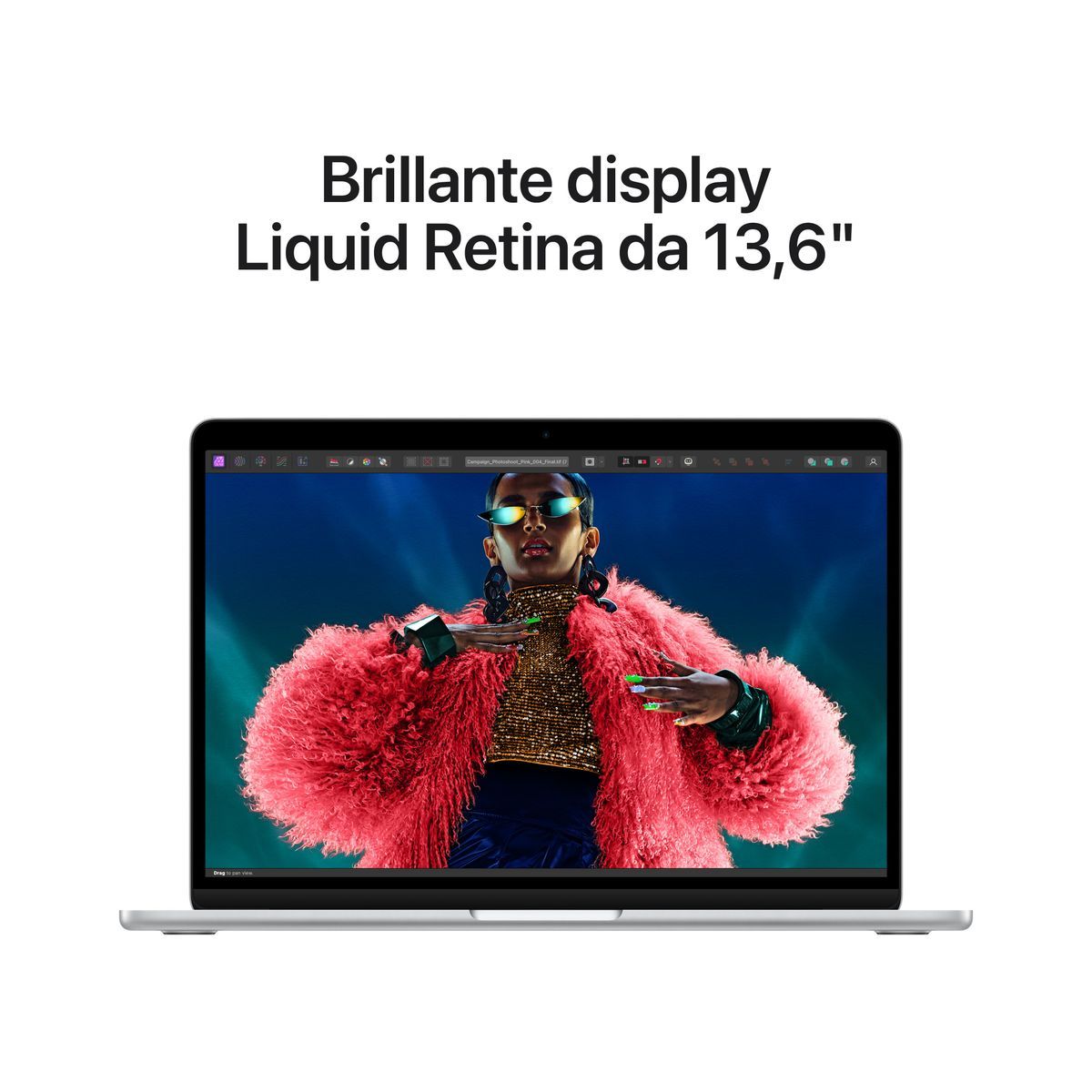 Apple MacBook Air 13": Chip M2 con CPU 8-core e GPU 8core, 256GB SSD - Argento [MC7V4T/A]