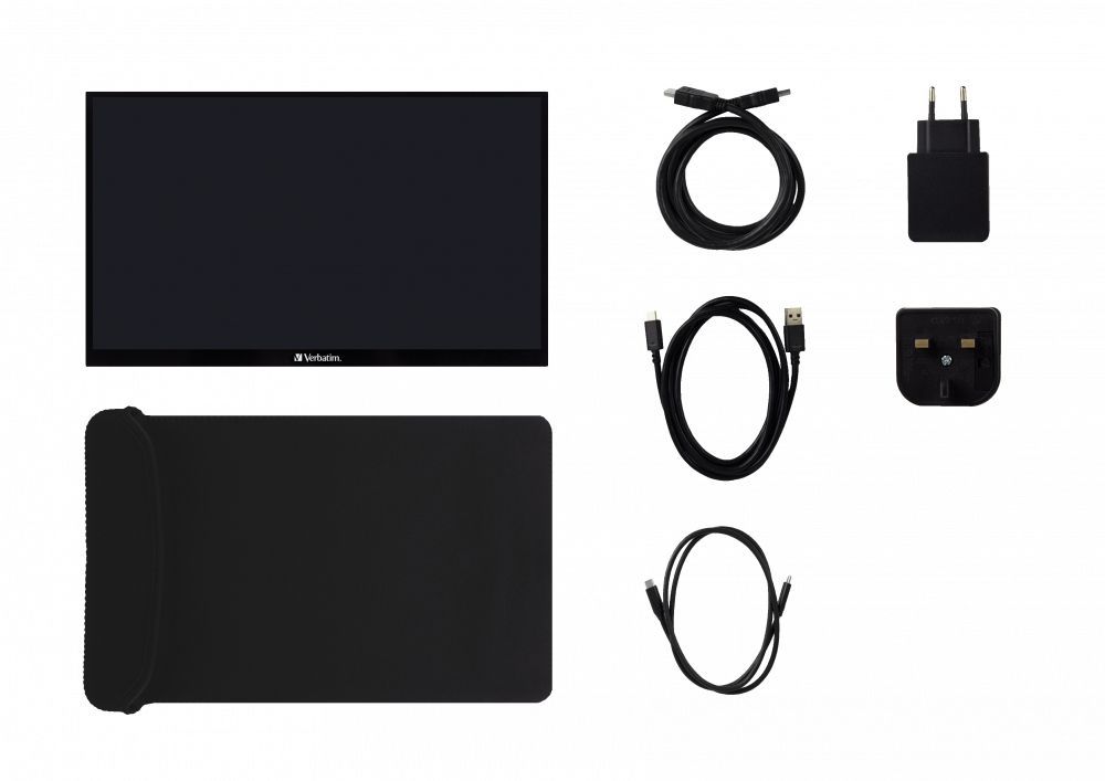 Verbatim 49592 Monitor PC 39,6 cm (15.6") 1920 x 1080 Pixel Full HD LCD Touch screen Nero [49592]