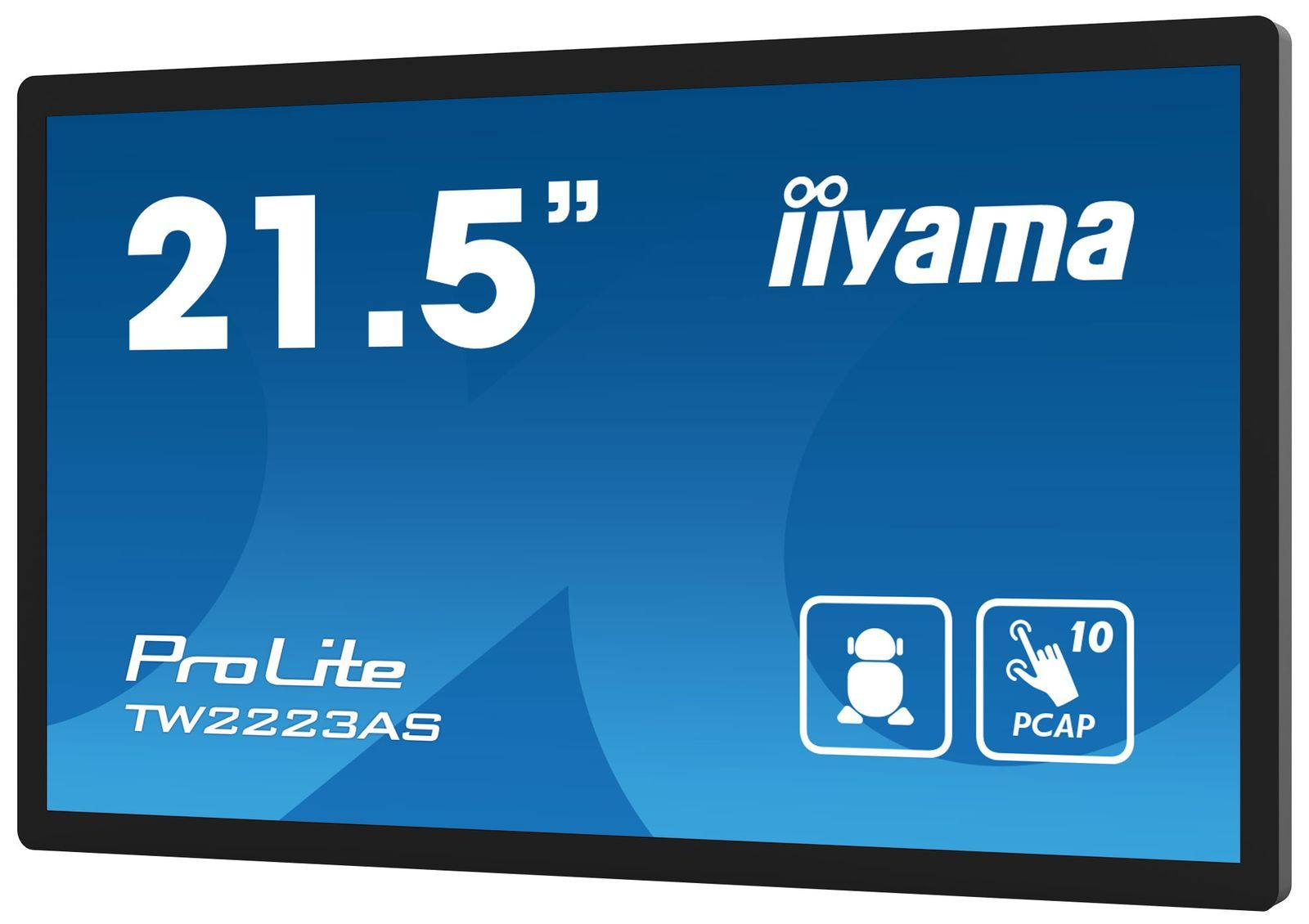 iiyama TW2223AS-B2 visualizzatore di messaggi Pannello piatto interattivo 54,6 cm (21.5") Wi-Fi 400 cd/m Full HD Nero Touch screen Processore integrato Android 12 24/7 [TW2223AS-B2]