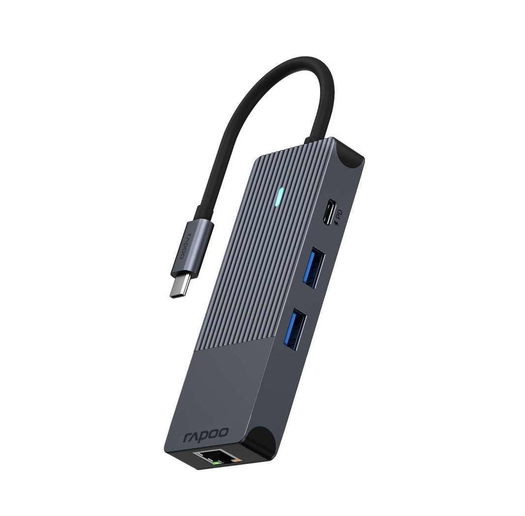 Rapoo UCM-2004 scheda di interfaccia e adattatore HDMI, RJ-45, USB 3.2 Gen 1 (3.1 Gen 1), USB tipo-C [11412]