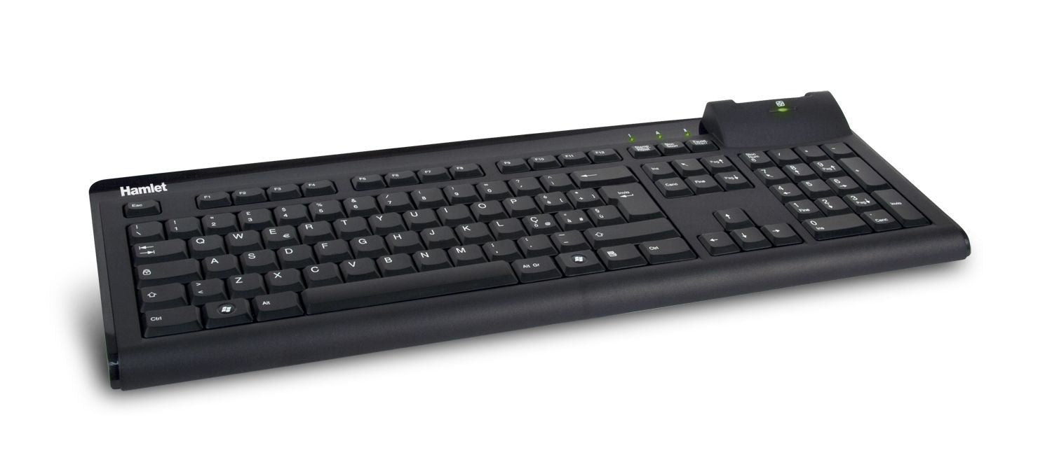 Hamlet Smart Card Keyboard tastiera usb professionale con lettore smart card integrato [XKKITASCR]