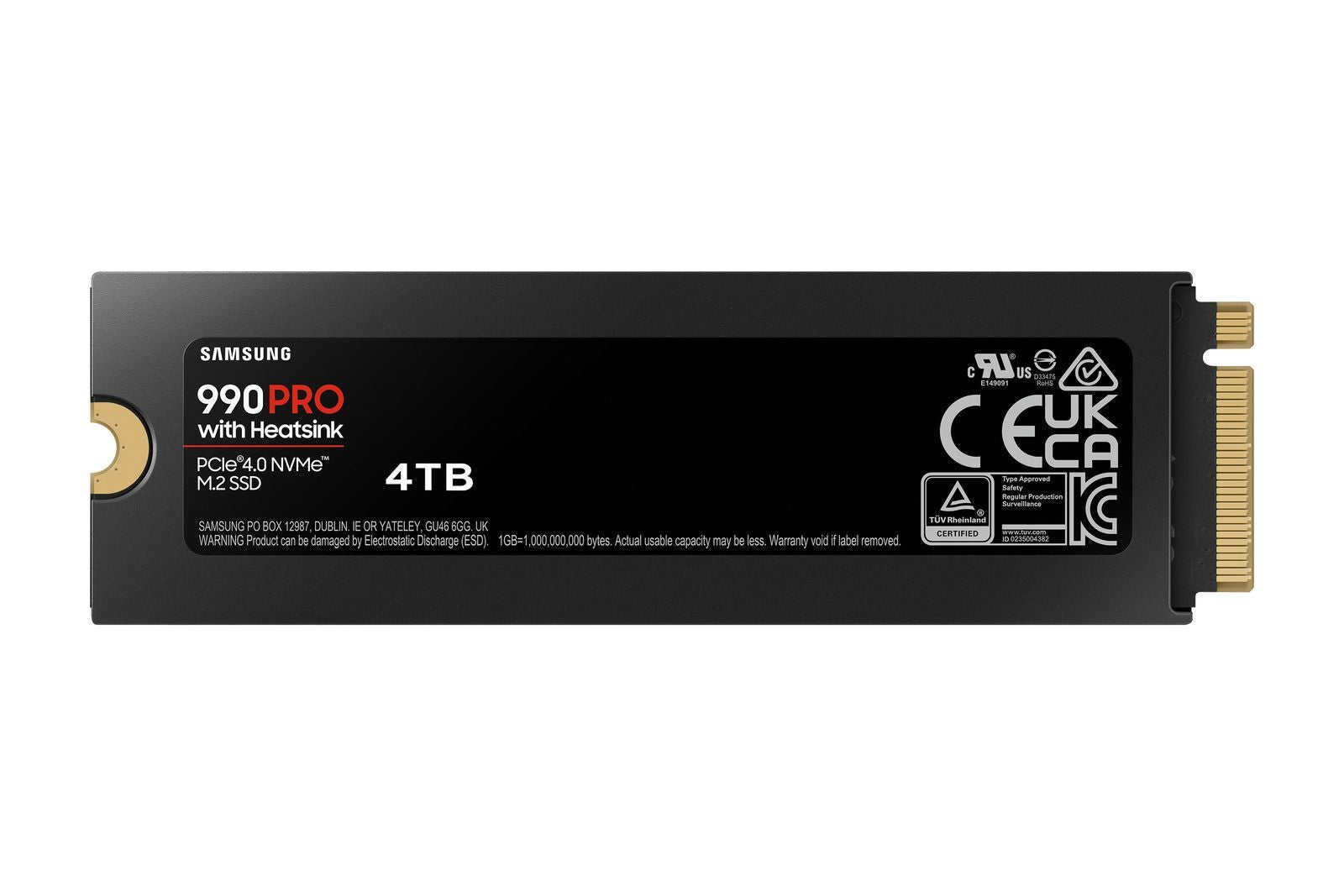 Samsung 990 PRO NVMe 4TB con Dissipatore di calore, SSD interno [MZ-V9P4T0GW]