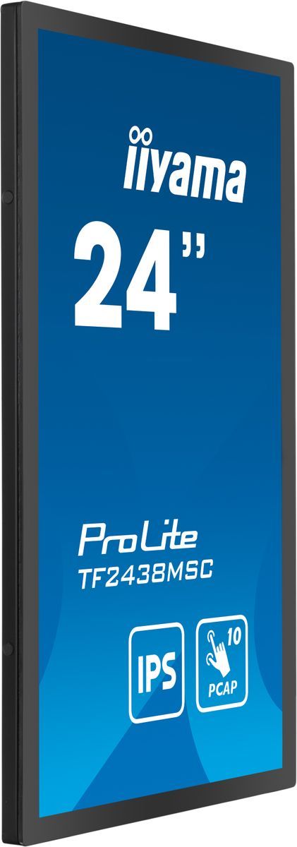 iiyama PROLITE Pannello A digitale 61 cm (24") LED 600 cd/m Full HD Nero Touch screen [TF2438MSC-B1]