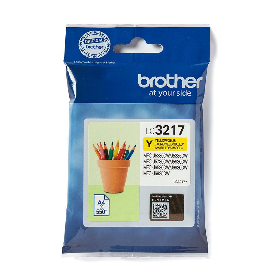 Brother LC3217Y cartuccia d'inchiostro 1 pz Originale Giallo [LC3217Y]
