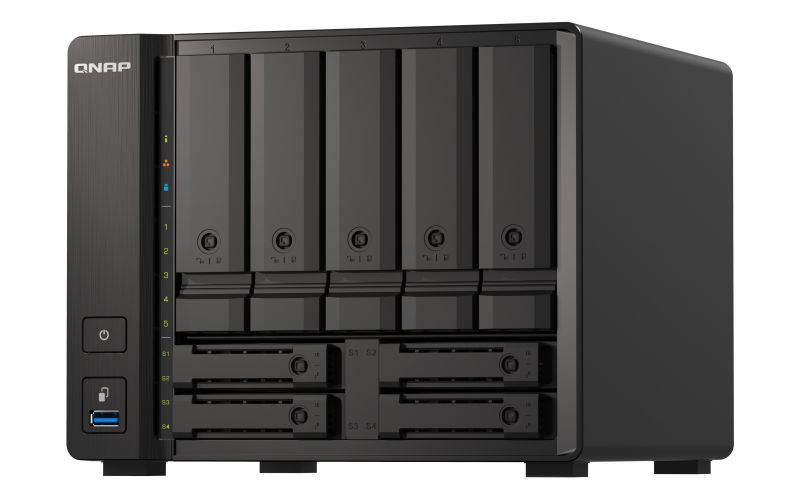 QNAP TS-H973AX NAS Tower Ryzen Embedded V1500B 32 GB DDR4 0 TB QuTS hero Nero [TS-H973AX-32G]