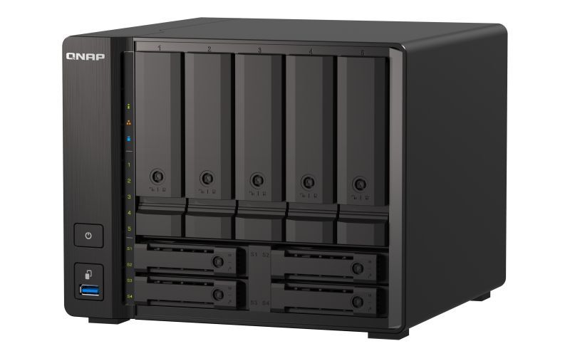 QNAP TS-H973AX NAS Tower Ryzen Embedded V1500B 32 GB DDR4 0 TB QuTS hero Nero [TS-H973AX-32G]