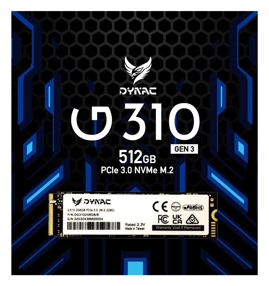 DYNAC G310 512 GB M.2 PCI Express 3.0 NVMe 3D TLC NAND [G310512GB/R]